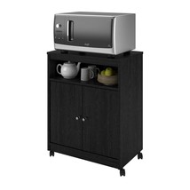 Black Utility Cart / Kitchen Microwave Cart with Casters - £166.80 GBP