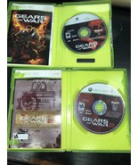 Gears of War 1 &amp; 2 Bundle (Microsoft Xbox 360, 2006, 2008) Complete w/ M... - £9.92 GBP