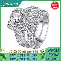 Genuine Tibetan Silver Ring Wedding Band Set for Bridal Girls and Women Ladys Lo - £37.35 GBP