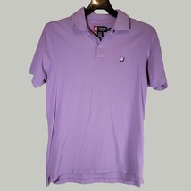 Chaps Mens Polo Shirt Small Purple Short Sleeve 2 Buttons Vintage - $13.99