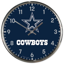 Dallas Cowboys Round Chrome Wall Clock - $80.99