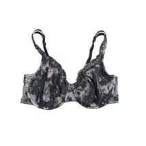 40DD Black Cacique Lace Nude Lined Full Coverage SEXY Lane Bryant Bra Fr... - $19.34