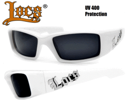 Locs Sunglasses - Men&#39;s Wrap Around Frame - Stylish 1 Piece Lens - Black &amp; White - £11.58 GBP