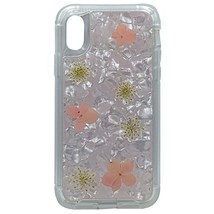 for iPhone X/Xs Pressed Real Dried Flower Case PINK - £6.84 GBP
