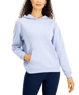 MSRP $37 Karen Scott Hooded Sweatshirt Blue Size Large - $7.52
