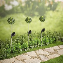 Solar Topiary Tree Ball Light Artificial Garden Stake Landscape Outdoor Lighting - £15.17 GBP+