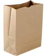 Shop&amp;Save Large Paper Grocery Bags, 12X7X17 Kraft Brown Heavy Duty Barre... - $23.61
