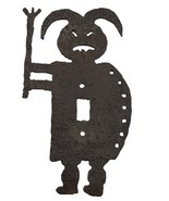 Vintage Rustic Iron Light Switch Plate Cover Monster Shape Warrior Singl... - $34.40