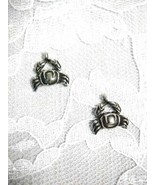 NEW BERING SEA CRAB / CRABS PEWTER CHARM EARRINGS DANGLING CHARMS OCEAN JEWELRY - $5.99