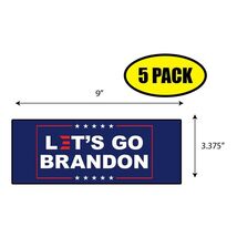 5 PACK 3.37"x 9" LETS GO BRANDON Sticker Decal Gift MAGA Trump BS0338 - $6.53