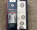 Ben Sherman Men’s A-Shirts Tank Tops Size Medium White 5-Pack Set Ribbed... - $23.36