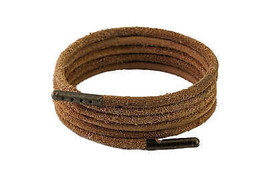 Shoelaces &amp; Boot Leather Laces Heavy Duty 4 mm Round Light Brown - £4.71 GBP+