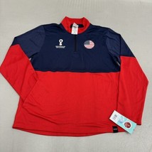2022 FIFA World Cup Qatar Long Sleeve Pull-Over 1/4 Zip NWT Size Large - £23.35 GBP