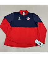 2022 FIFA World Cup Qatar Long Sleeve Pull-Over 1/4 Zip NWT Size Large - $29.69