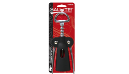 Salute Rubberized Barrel Wing Corkscrew, Black - $276.43 MXN