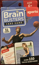 Brain Busters Sports Card Game Trivia Questions for Kids &amp; Adults 6+ NEW! - £9.43 GBP