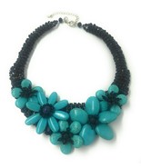 Handmade Unique Design17&quot; Collar Howlite-Crystal Necklace  #005 - £22.66 GBP