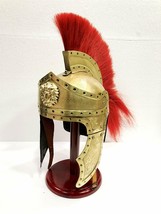 Antico casco da centurione romano medievale armatura vintage gladiatore con... - £82.40 GBP