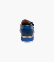 Stacy Adams Bartram Plain Toe Monk Strap Patent Shoes Blue 25724-400 image 2