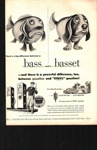 Vintage 1951 Ethyl Gasoline Bass &amp; Basset Full Page Original Ad nostalgi... - £17.82 GBP