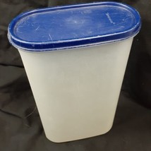 Tupperware Clear Container with Blue Snap On Lid 12.25 Cups 2.9 L Slim 1615 14 - £6.73 GBP