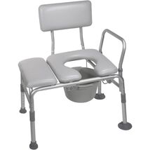 Drive Medical 12005KDC-1 Transfer Bench Commode Chair for Toilet Padded ... - $54.45