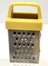 Vintage Miniature Ginger Cheese and Garlic Grater Gold Silver 2.75 x 1.5 in - £6.88 GBP