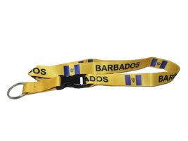 32&quot; Barbados Country Flag Key Holder with Detachable Key Ring - $7.88