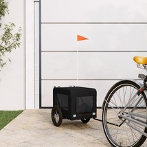 vidaXL Pet Bike Trailer Black Oxford fabric, Iron, PVC - $3,552.77 MXN