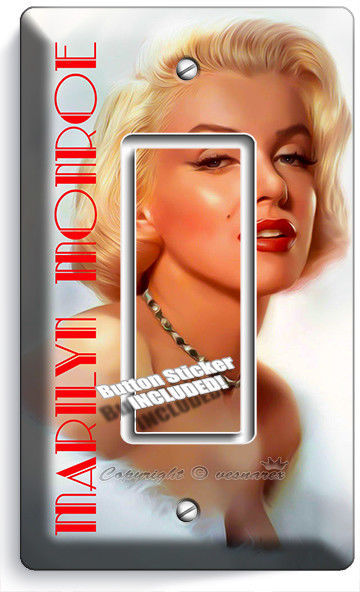 MARILYN MONROE SEXY RETRO ACTRESS SINGLE GFCI LIGHT SWITCH WALL PLATE ROOM DECOR