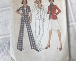  1975 SIMPLICITY 6876 Ladies FITTED JACKET A Line SKIRT &amp; PANTS PATTERN ... - $10.39