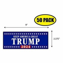 50 Pack 3.375&quot;x9&quot; Trump Kag 2024 Sticker Decal Humor Funny Gift Trump BS0150 - £34.26 GBP