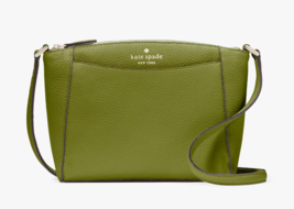 New Kate Spade Monica Pebbled Leather Crossbody Kelp Forest - $85.41