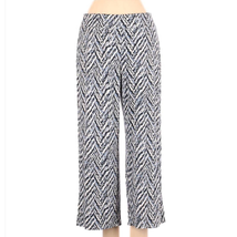 Soft Surroundings Blue White Printed Cropped Pants 12P - £23.46 GBP