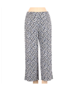 Soft Surroundings Blue White Printed Cropped Pants 12P - £23.90 GBP