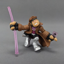 Marvel Super Hero Squad Gambit X-Men With Translucent Purple Staff and Card - £10.06 GBP