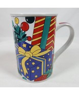 Vintage Christmas Coffee Cup Mug Ceramic Presents Medium Tall - $16.83