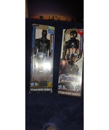 2) 12&quot; TITAN ACTION FIGURES/ BLACK PANTHER &amp;CAPTAIN AMERICA CLASSICS FRE... - €25,74 EUR