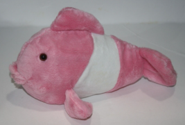 Toms Amusement Pink White Plush Clown Ocean Fish 10&quot; Soft Toy Stuffed Sea Animal - £10.89 GBP