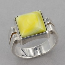 Retired Silpada Sterling Silver Green Mother of Pearl Ring R1270 Size 9.25 - £31.45 GBP