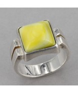 Retired Silpada Sterling Silver Green Mother of Pearl Ring R1270 Size 9.25 - £31.41 GBP