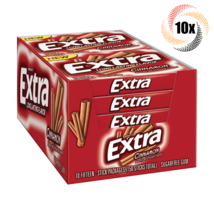 Full Box 10x Packs Wrigley's Extra Cinnamon Flavor Gum | 15 Sticks Per Pack - £19.59 GBP