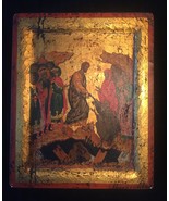 Handmade 80s European Byzantine Icon Art: Resurrection - $45.00