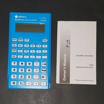 Datexx Blue Scientific Calculator DS-638 C w/ Statistical Function Manual TESTED - £11.03 GBP