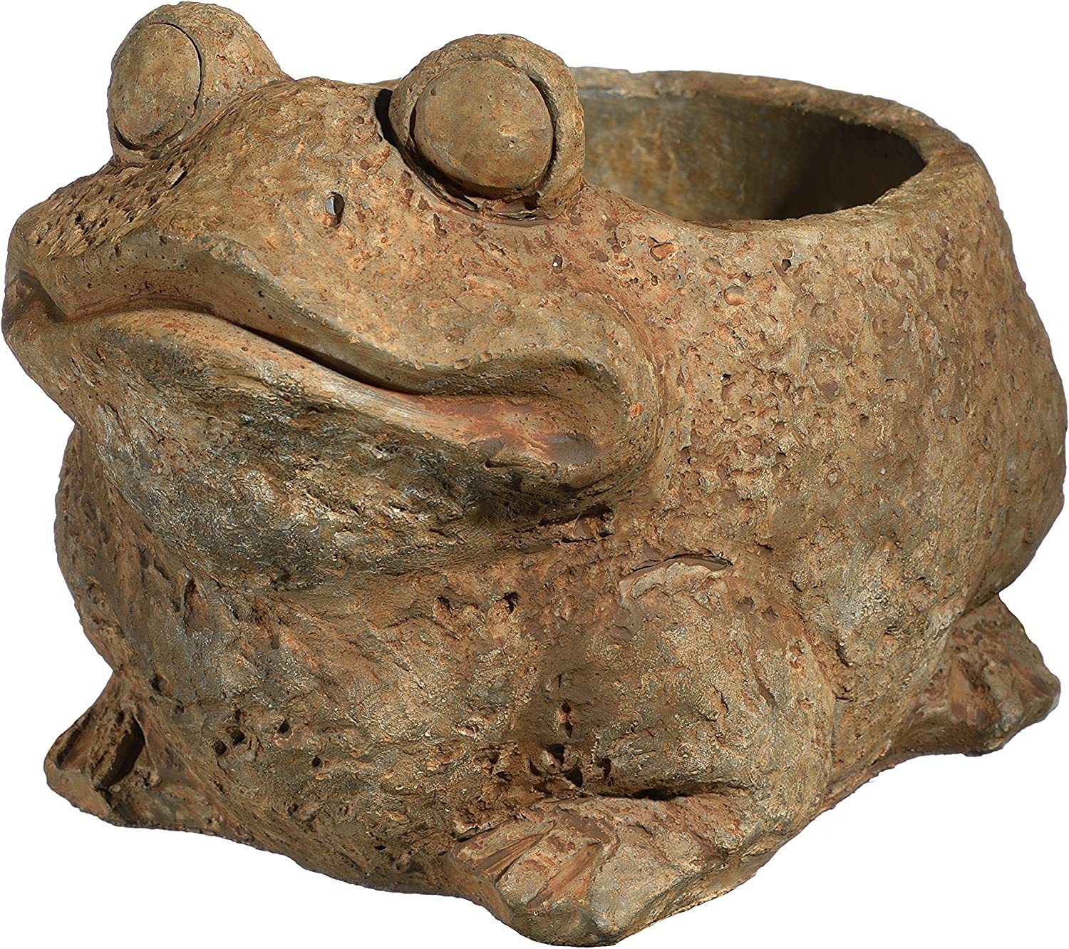 Classic Home And Garden 9/3461R/1 Small Rust Frog Planter - $38.98