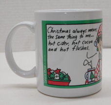 Vintage Maxine Coffee Mug Christmas Means Hot Flashes Shoebox Hallmark  - £7.85 GBP