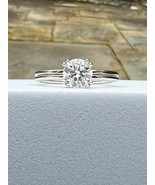 Simple Moissanite Ring in Sterling Silver - £27.65 GBP