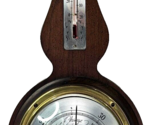 Vintage Airguide Nice Dark Wooden Banjo Style Barometer with Thermometer... - $49.99