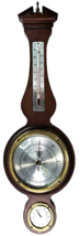 Vintage Airguide Nice Dark Wooden Banjo Style Barometer with Thermometer... - $49.99