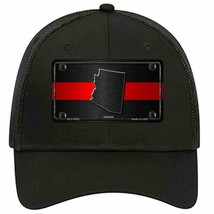 Arizona Thin Red Line Novelty Black Mesh License Plate Hat - £22.97 GBP